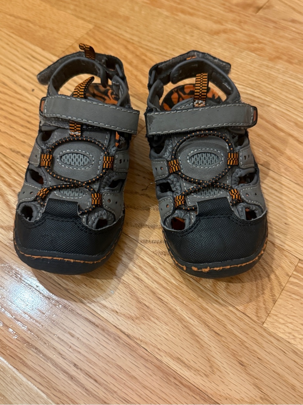 Ozark Trail Kids Closed-Toe Sandals in Gray, Black and Orange